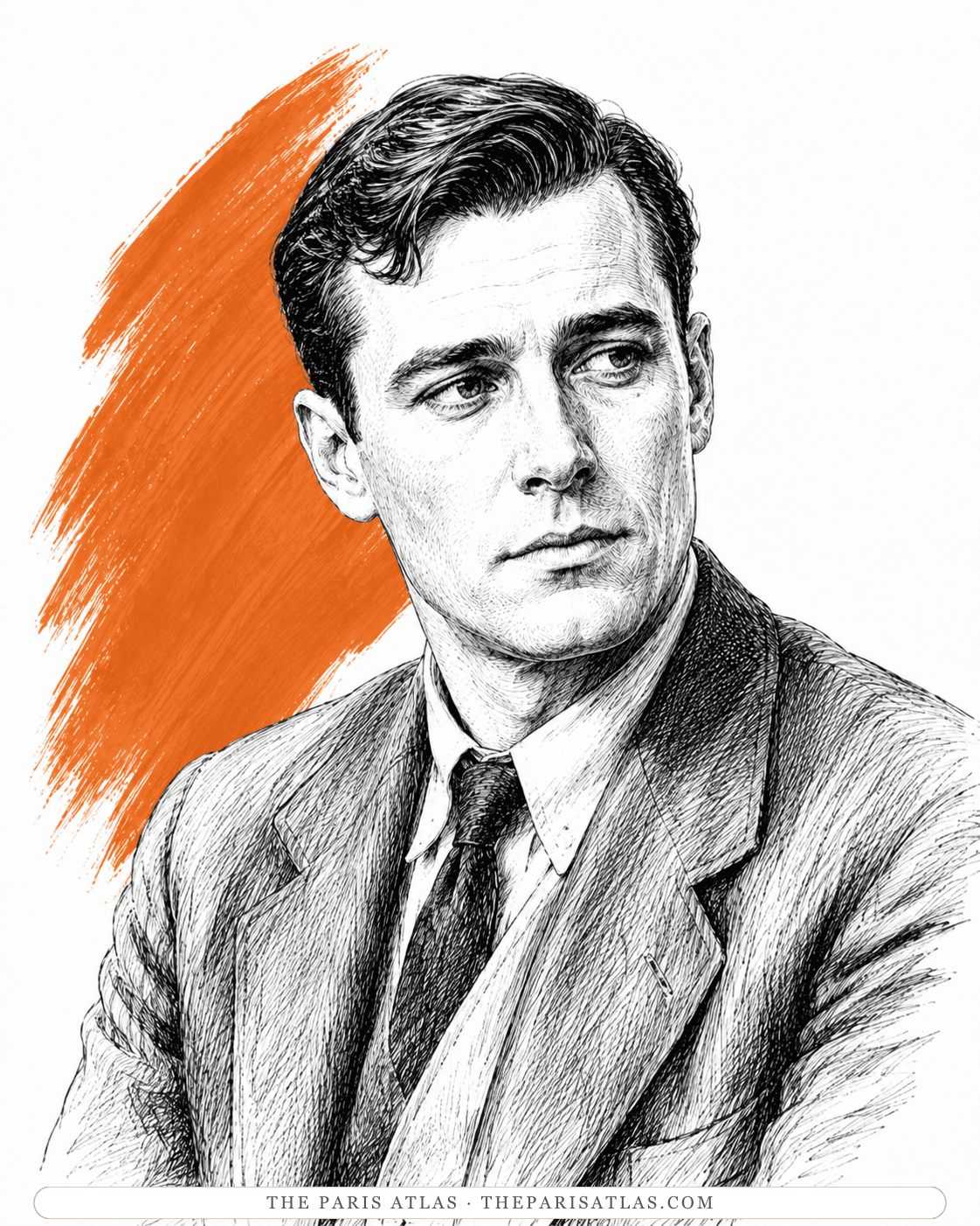 Illustrated portrait of Jake Barnes