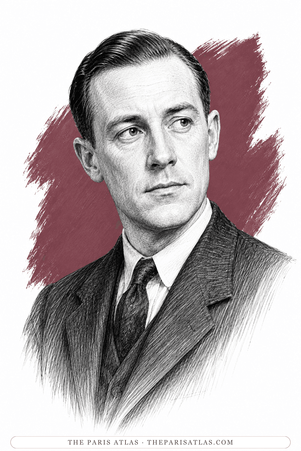 Illustrated portrait of James Hadley Chase