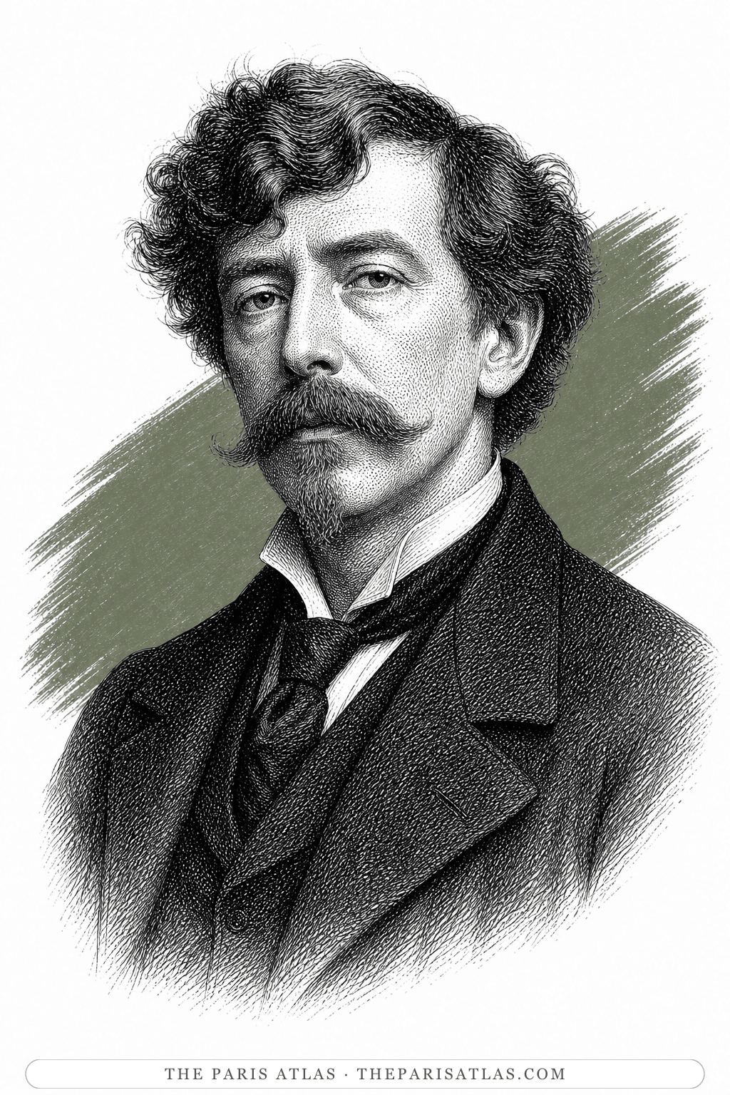 Illustrated portrait of James McNeill Whistler