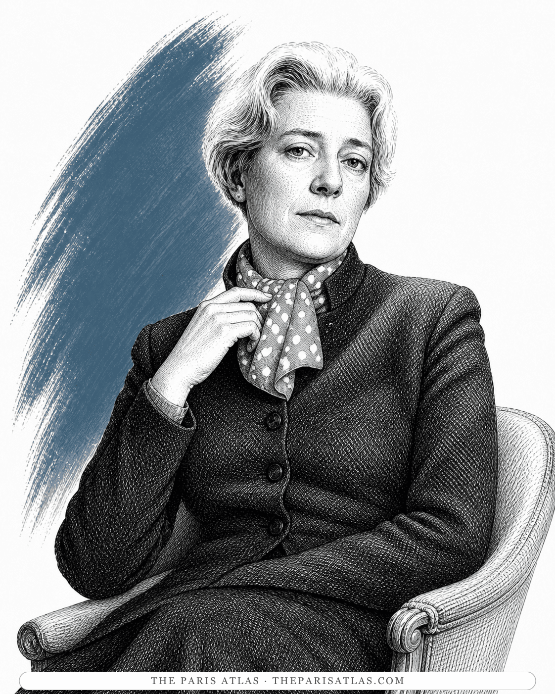 Illustrated portrait of Janet Flanner