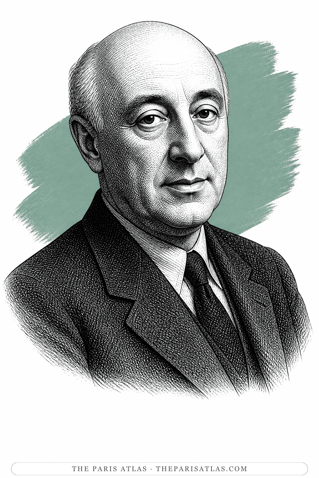Illustrated portrait of Jean Arp