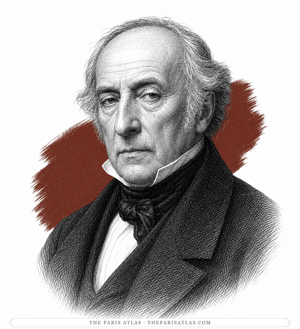 Illustrated portrait of Jean-Auguste-Dominique Ingres