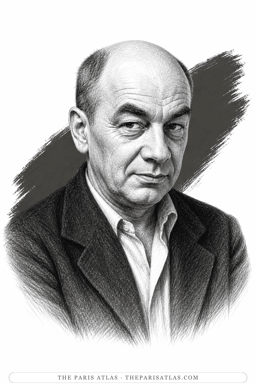 Illustrated portrait of Jean Dubuffet