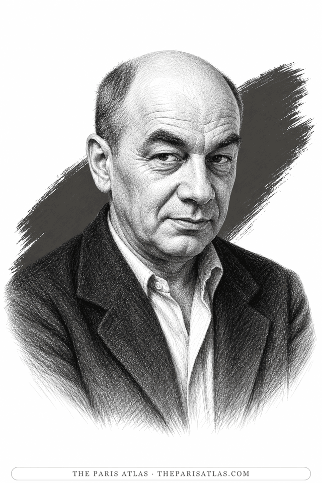 Illustrated portrait of Jean Dubuffet