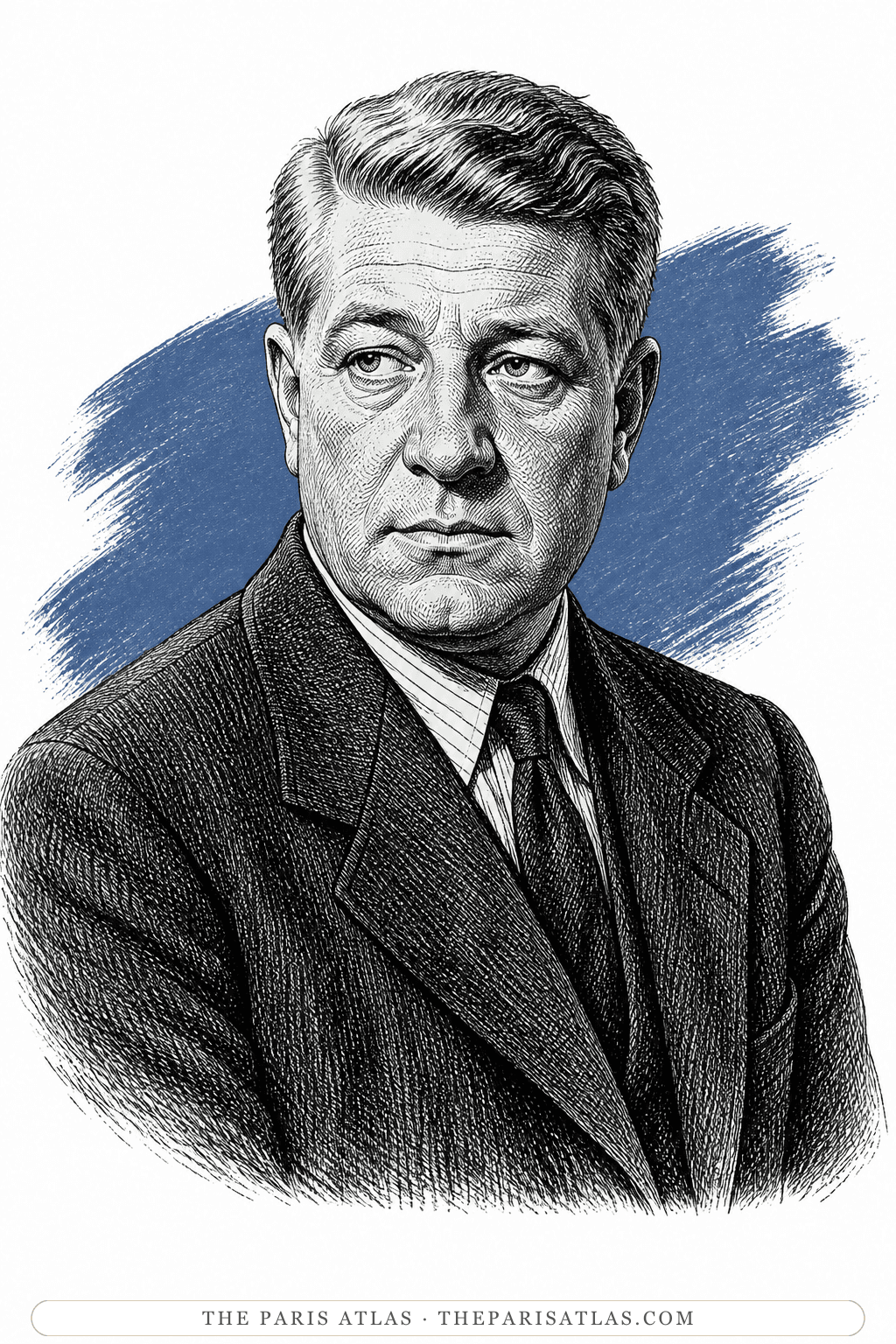 Illustrated portrait of Jean Gabin