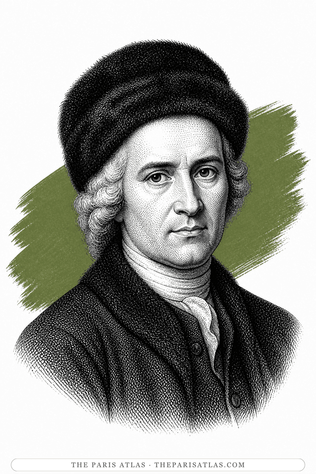 Illustrated portrait of Jean-Jacques Rousseau