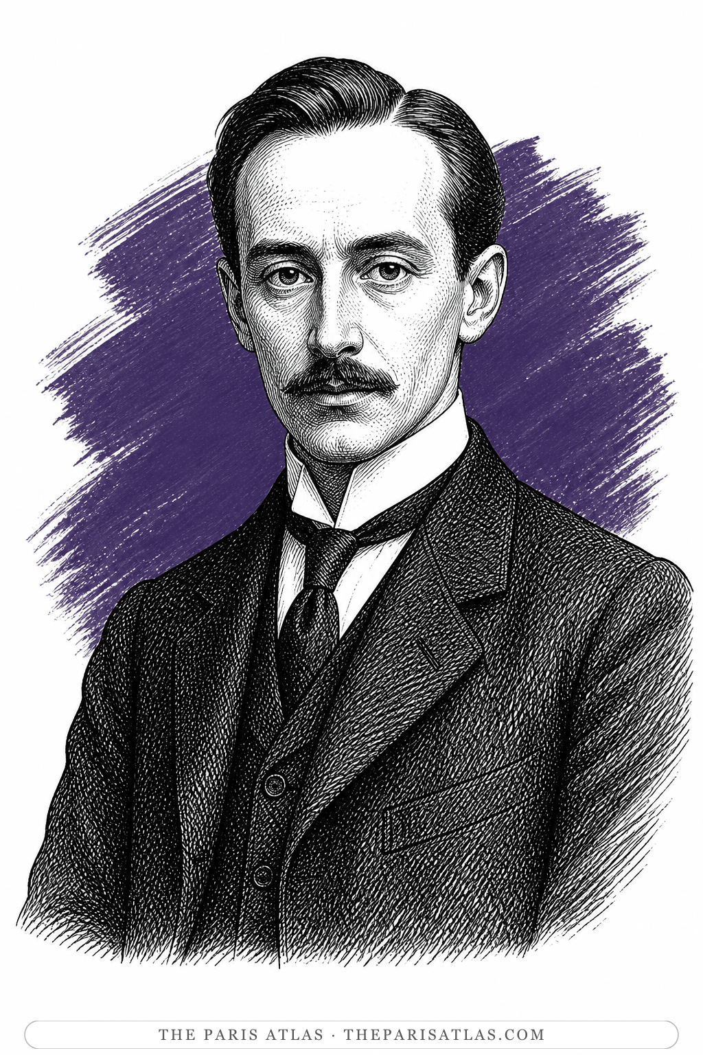 Illustrated portrait of Jean Metzinger