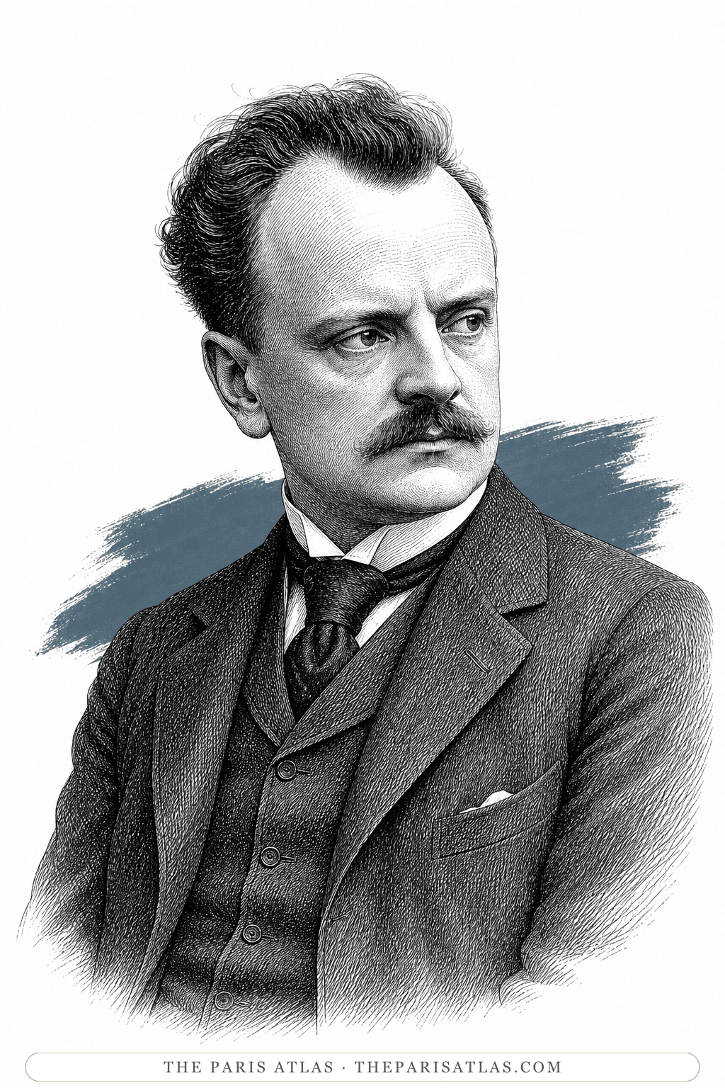 Illustrated portrait of Jean Sibelius