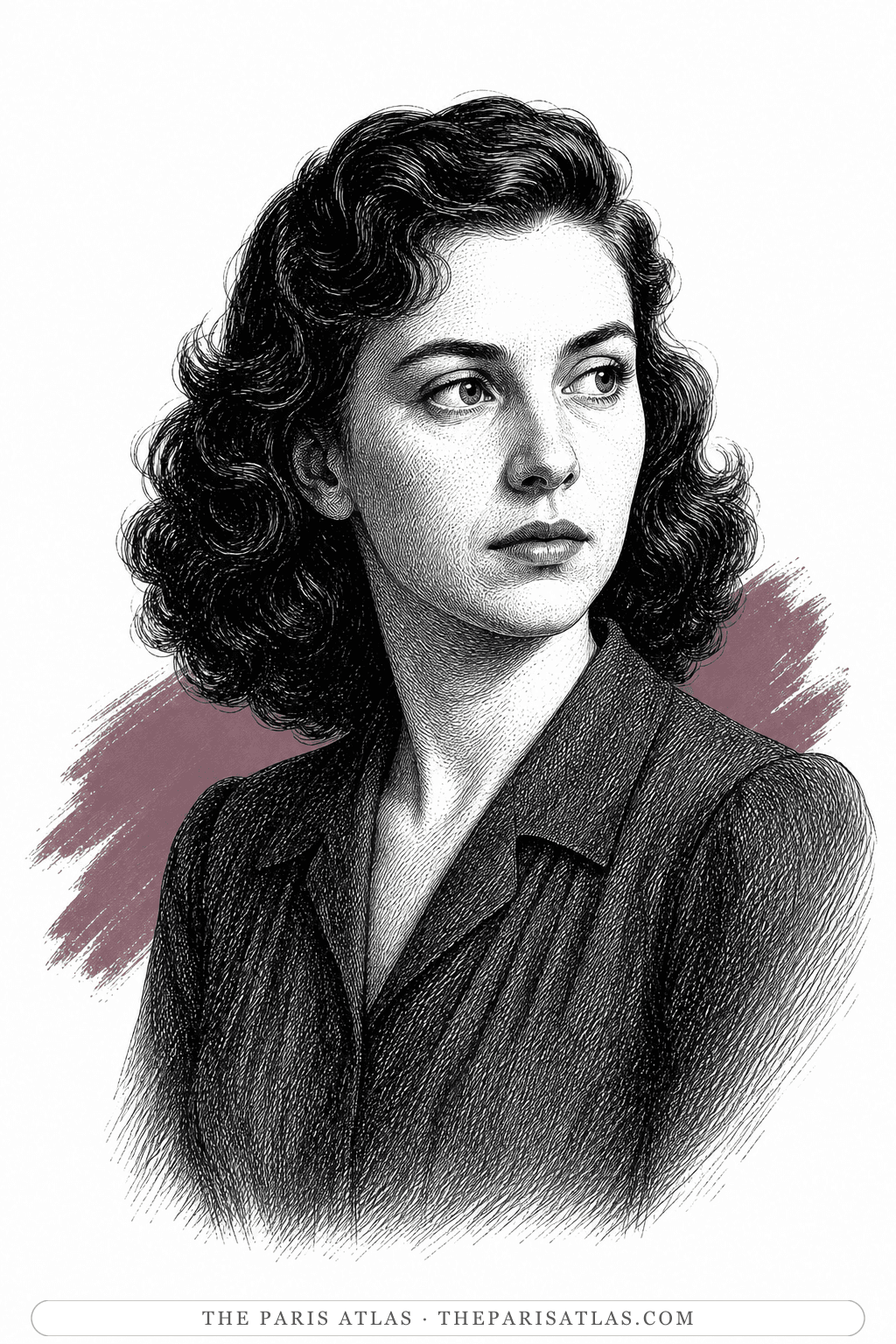 Illustrated portrait of Joan Vollmer