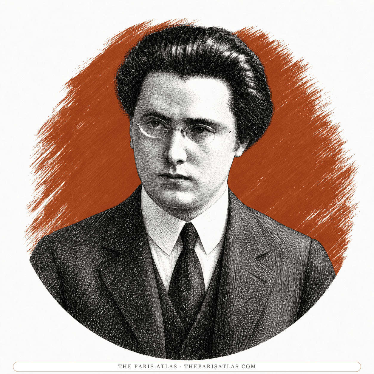 Illustrated portrait of Joaquín Nin