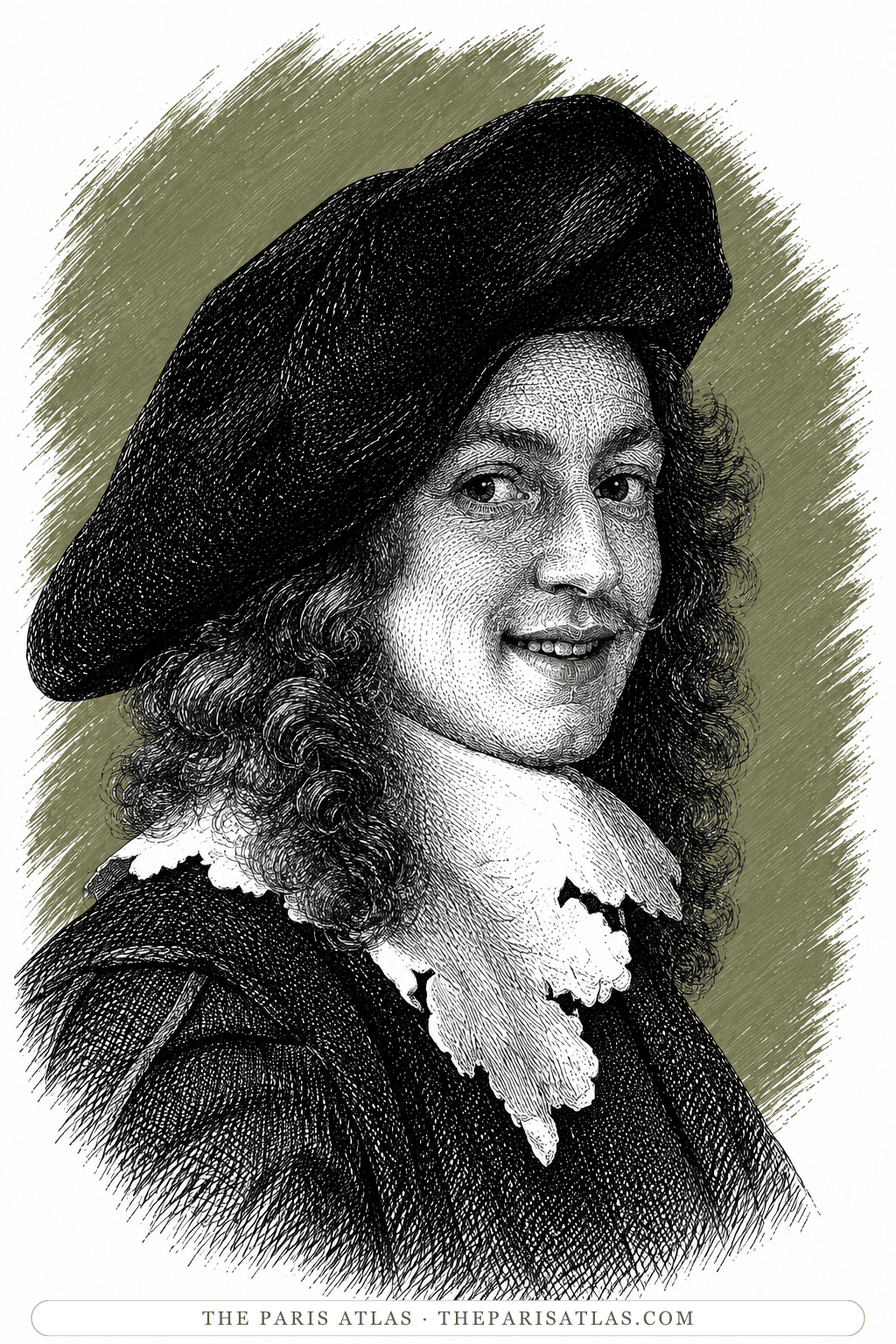 Illustrated portrait of Johannes Vermeer
