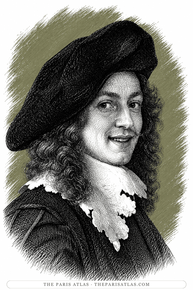 Illustrated portrait of Johannes Vermeer