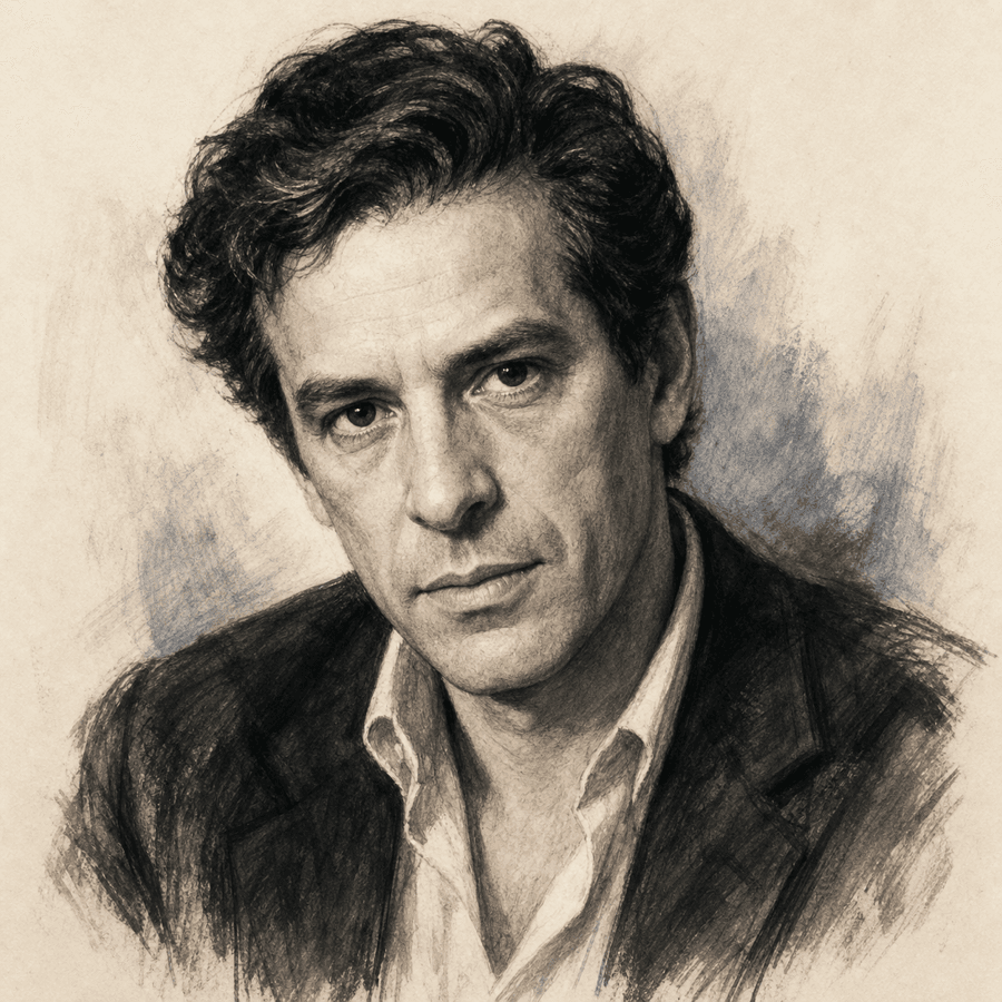 Illustrated portrait of John Cassavetes