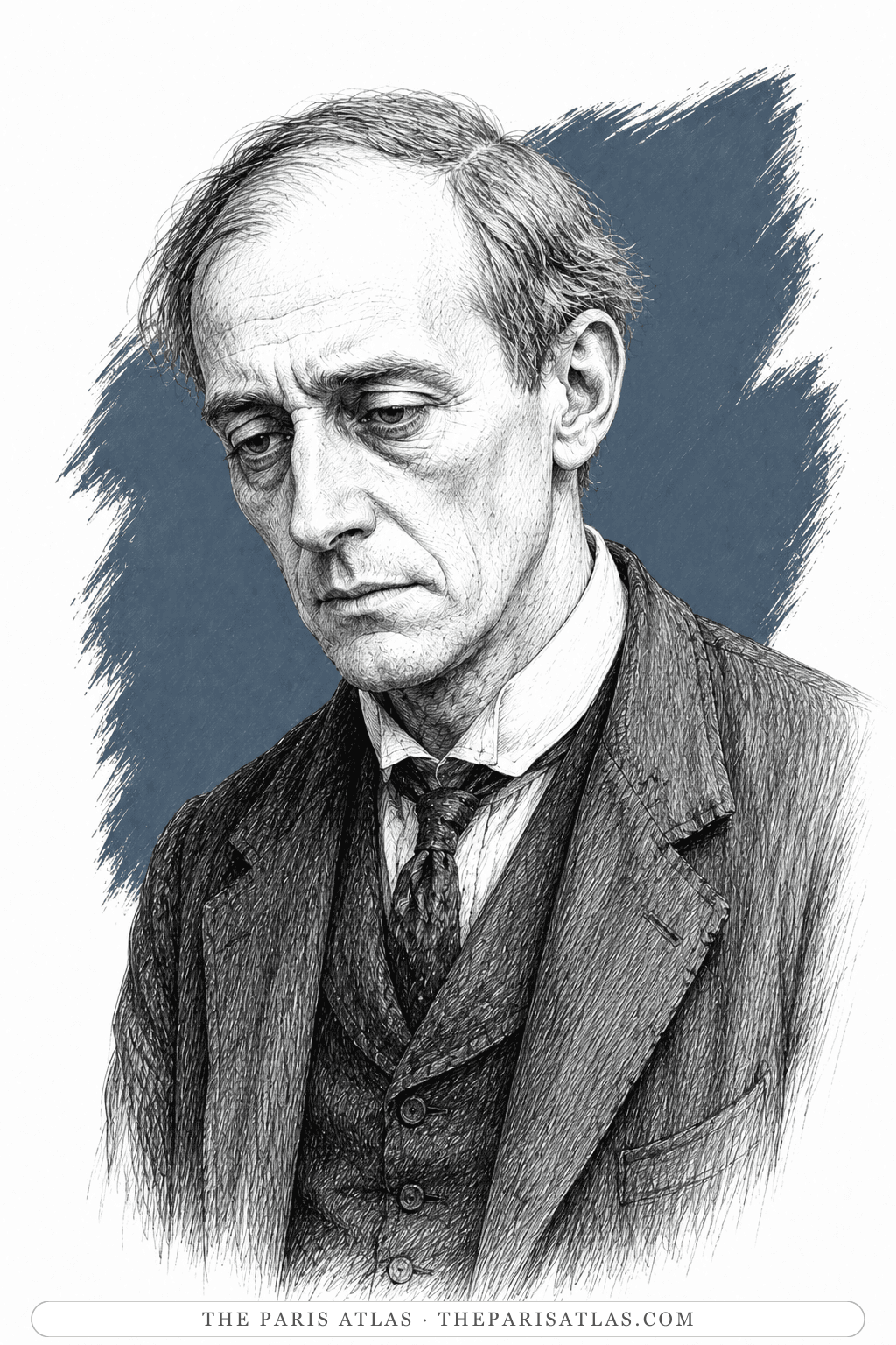 Illustrated portrait of John Comstock