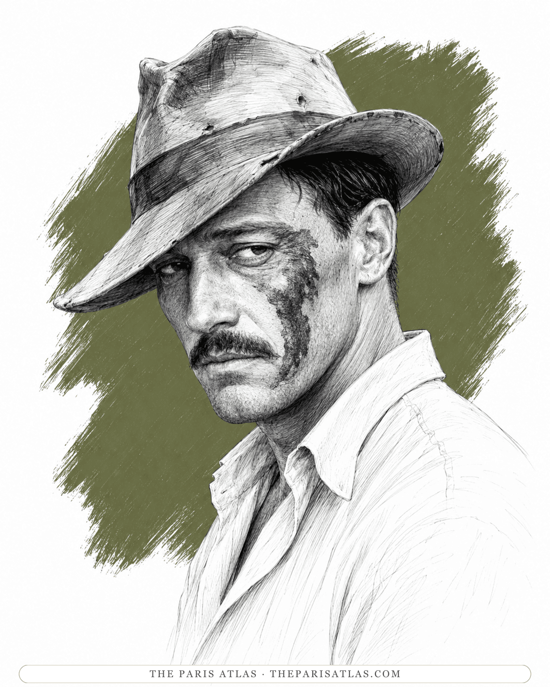 Illustrated portrait of John Flory