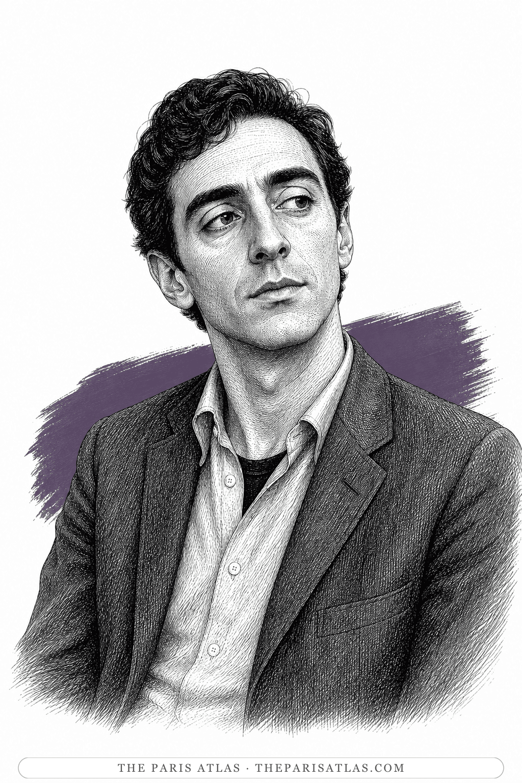 Illustrated portrait of John Giorno