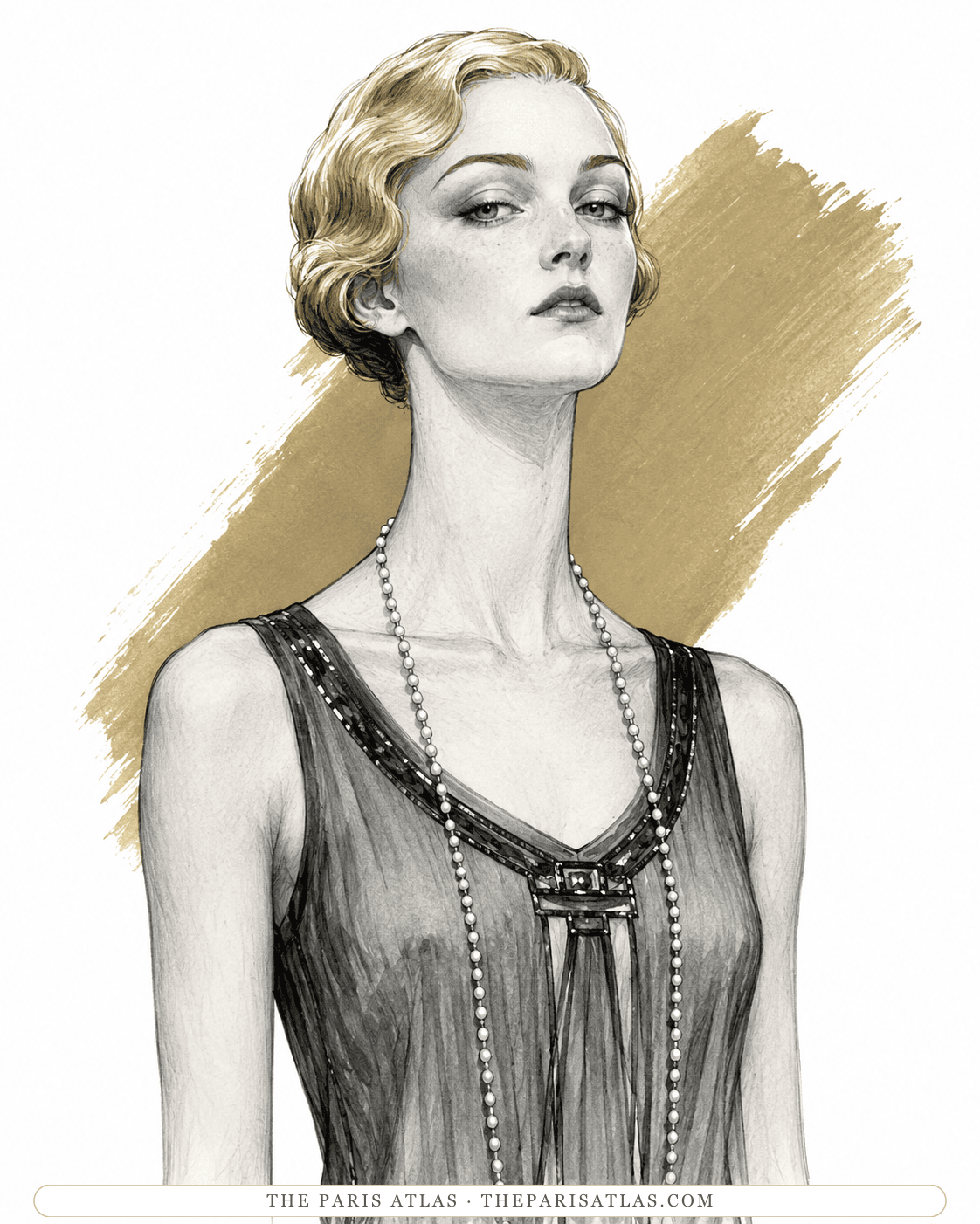 Illustrated portrait of Jordan Baker