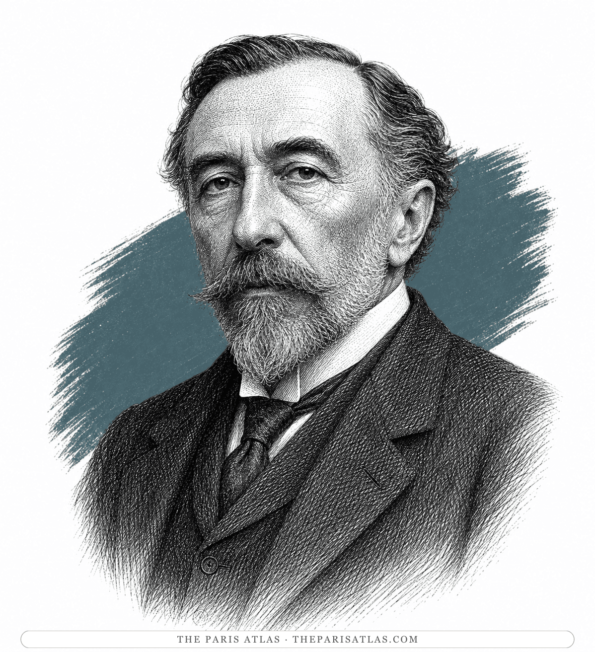 Illustrated portrait of Joseph Conrad