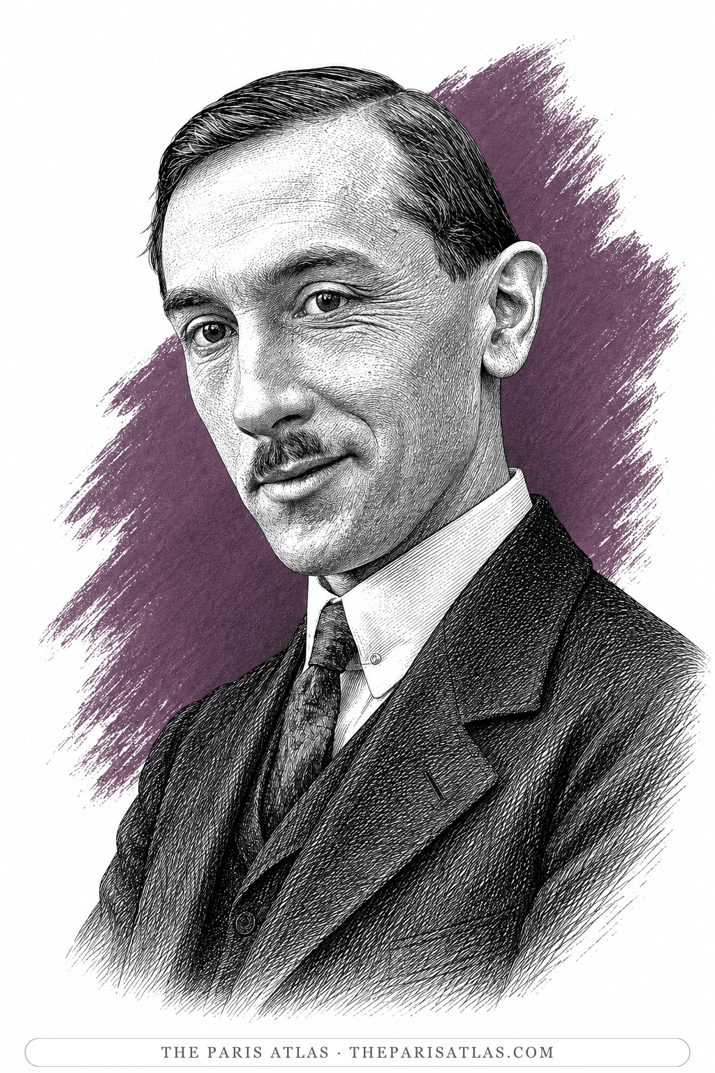 Illustrated portrait of Joseph Delteil