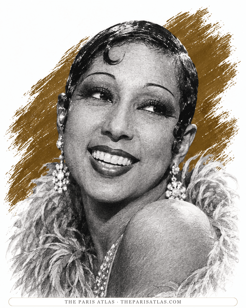 Illustrated portrait of Josephine Baker
