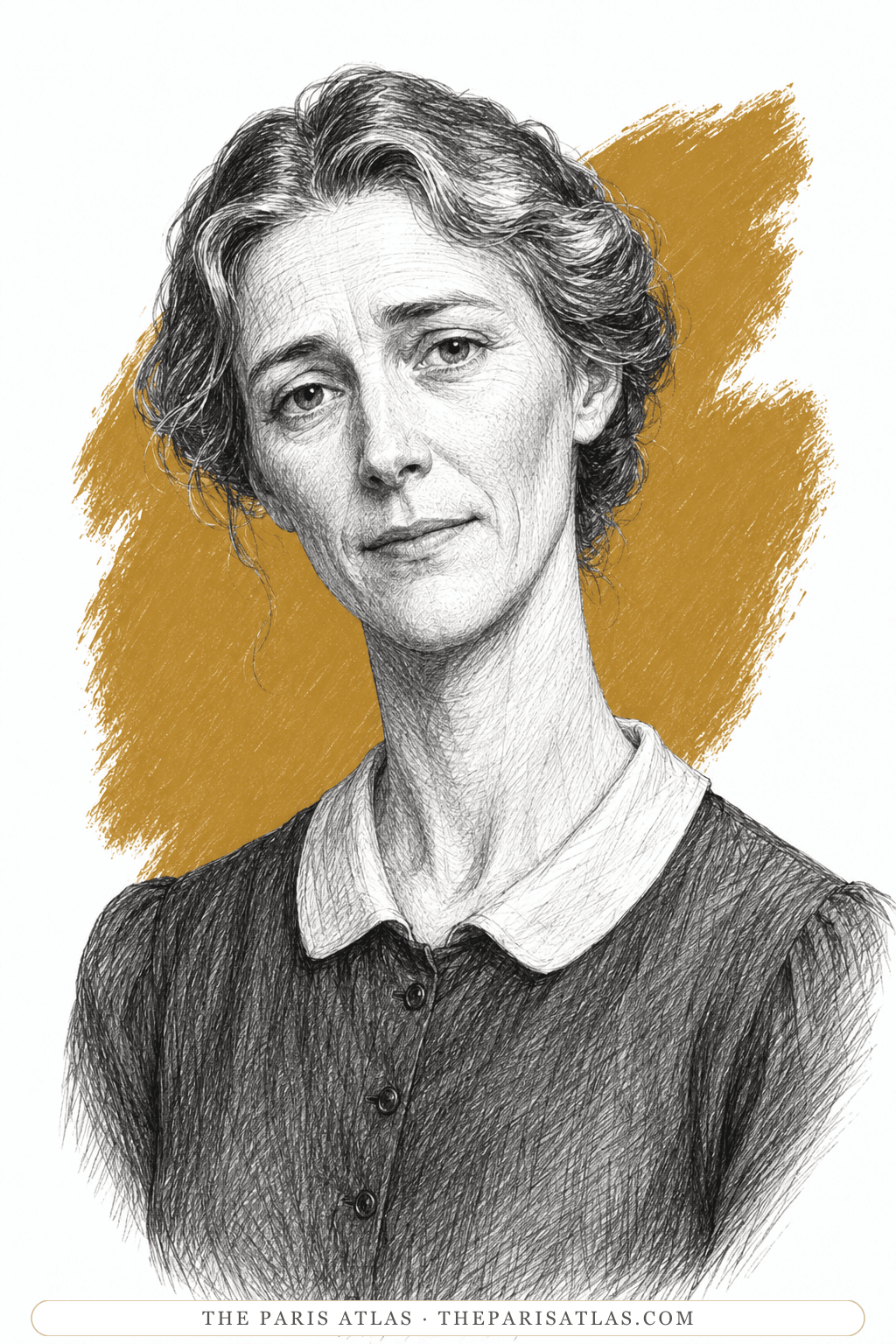 Illustrated portrait of Julia Comstock