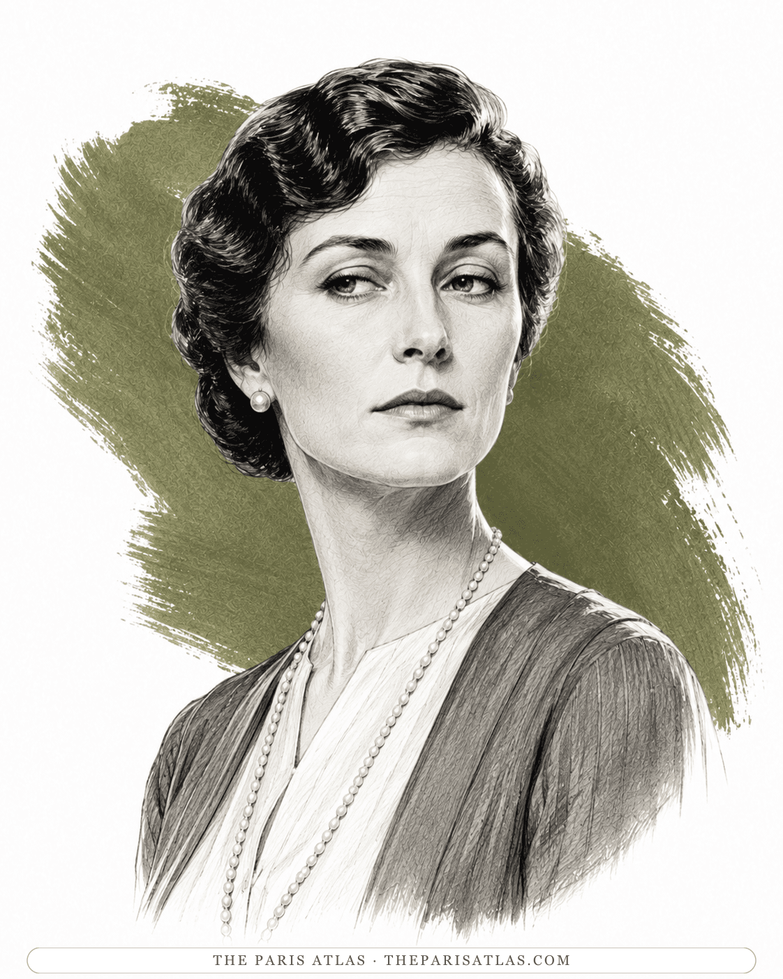 Illustrated portrait of Kaethe Gregorovius