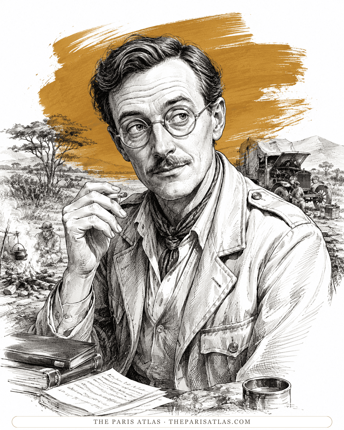 Illustrated portrait of Kandisky