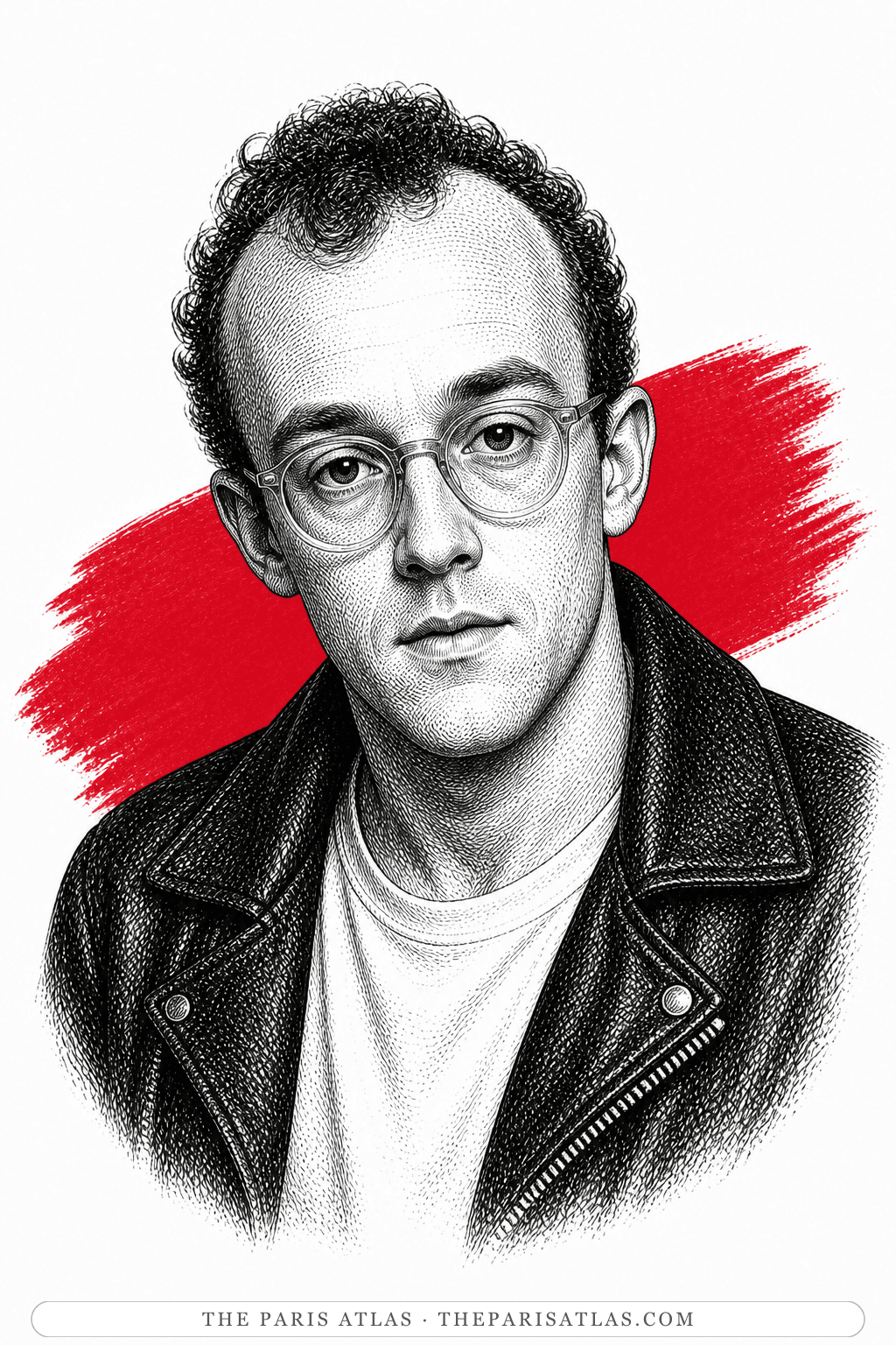 Illustrated portrait of Keith Haring