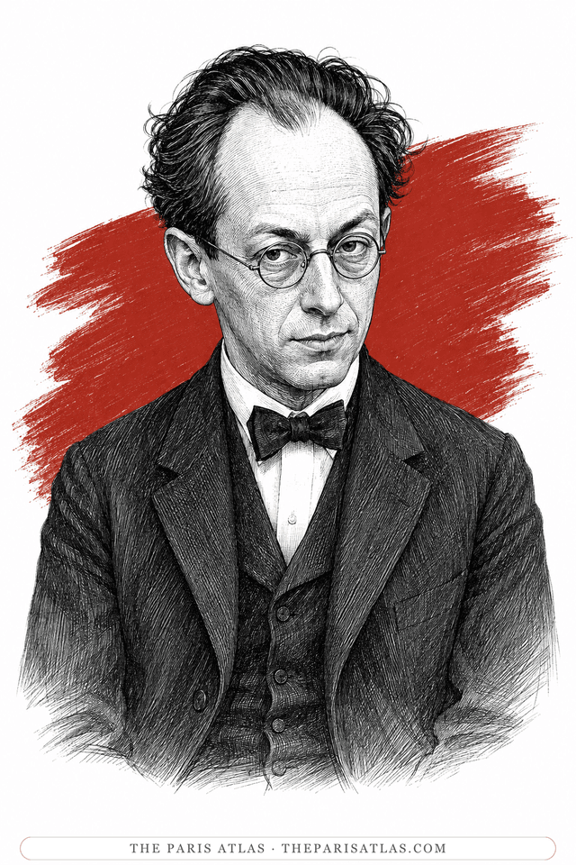 Illustrated portrait of Kurt Schwitters