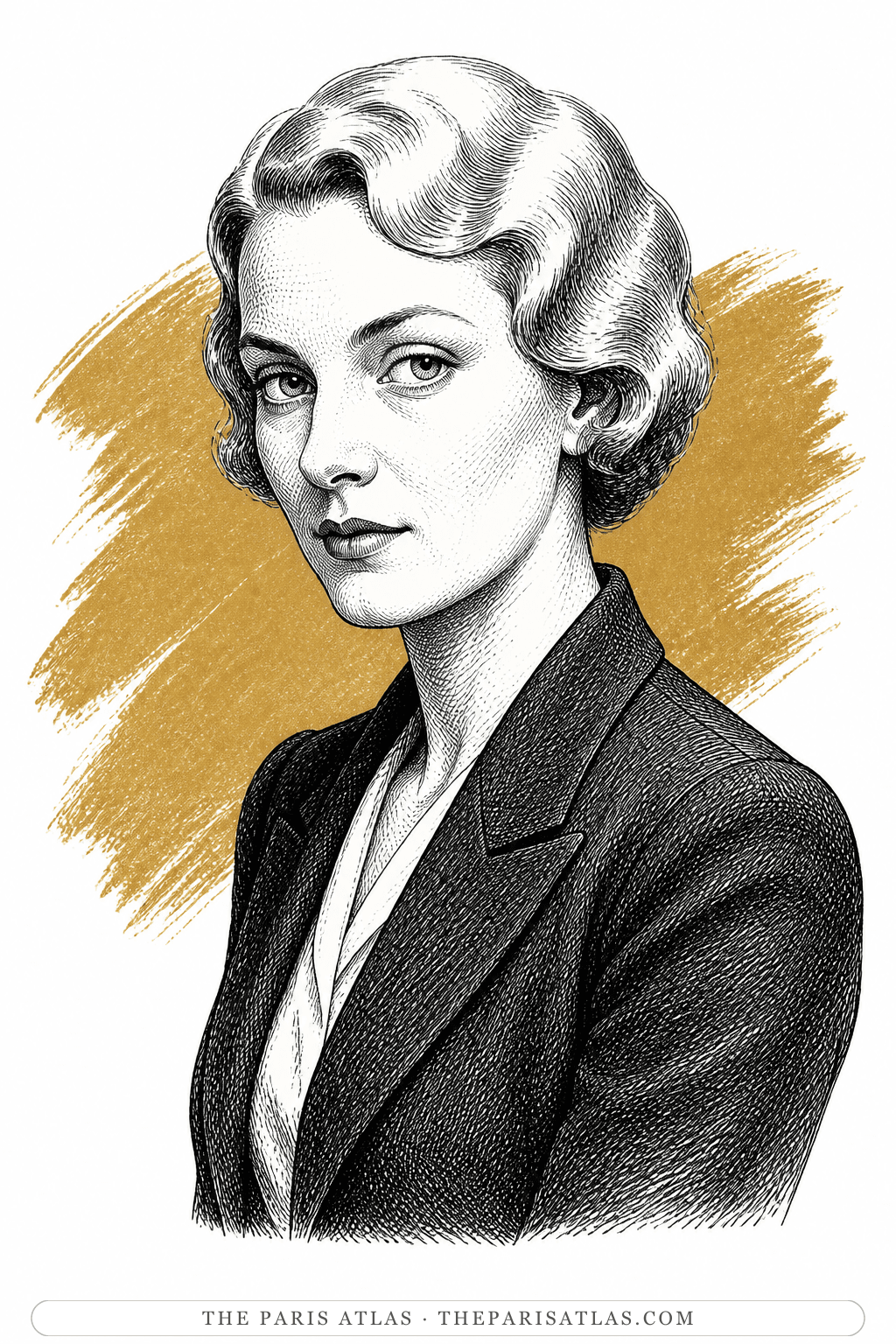 Illustrated portrait of Lee Miller