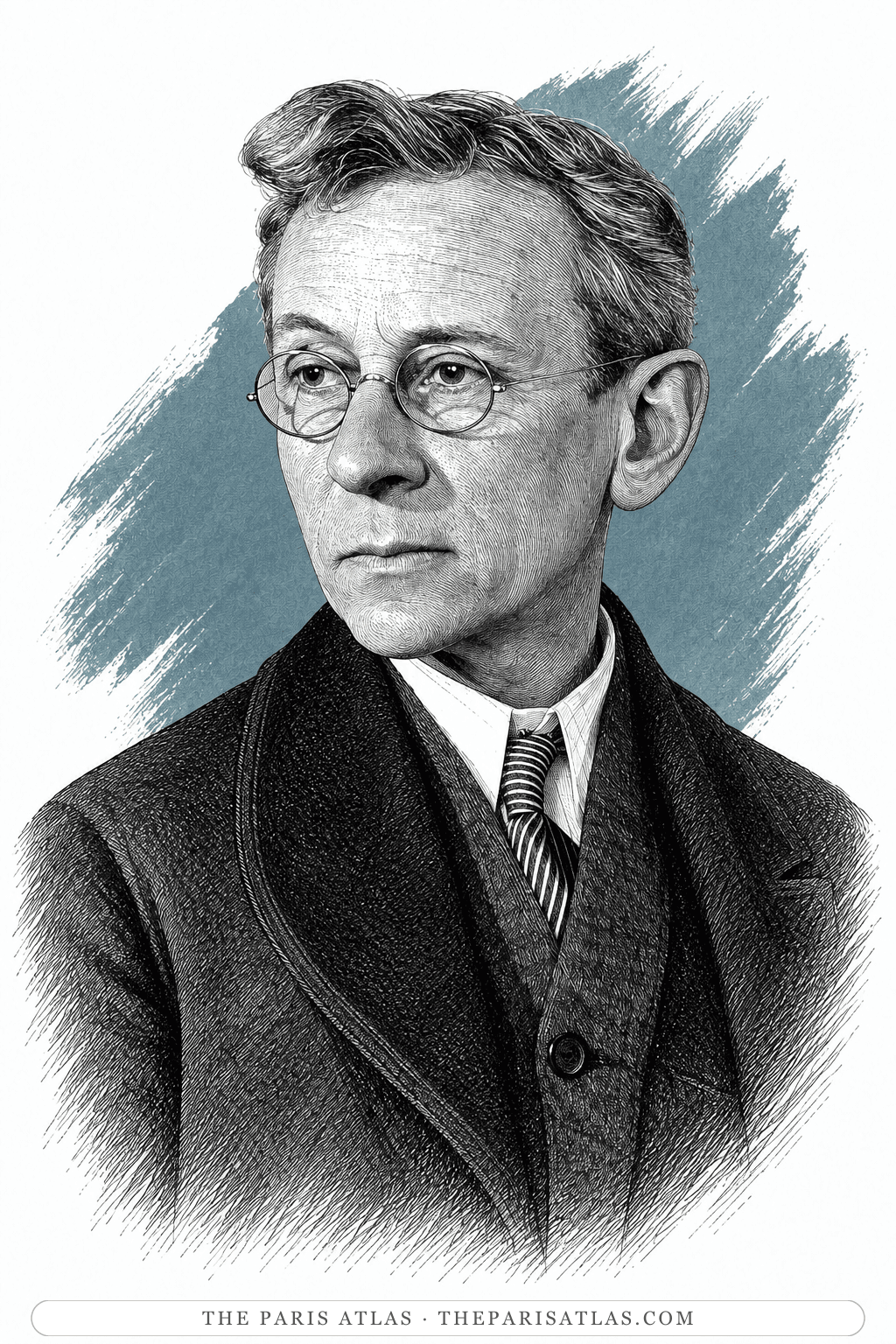 Illustrated portrait of Lewis Hine
