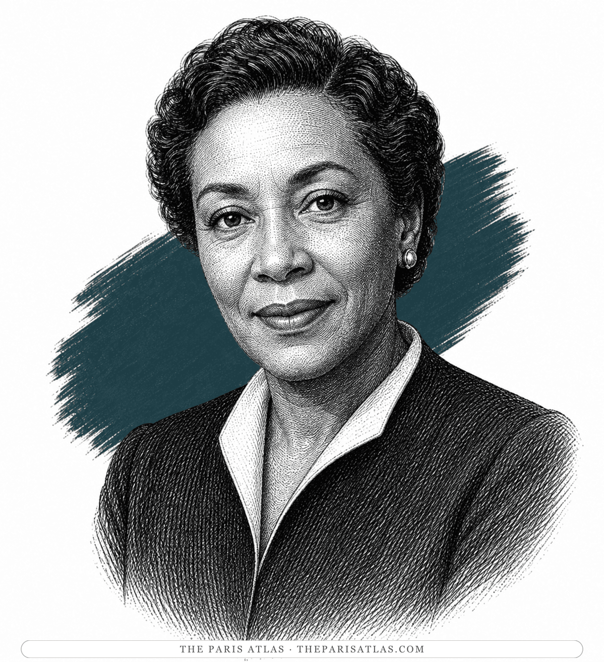 Illustrated portrait of Loïs Mailou Jones
