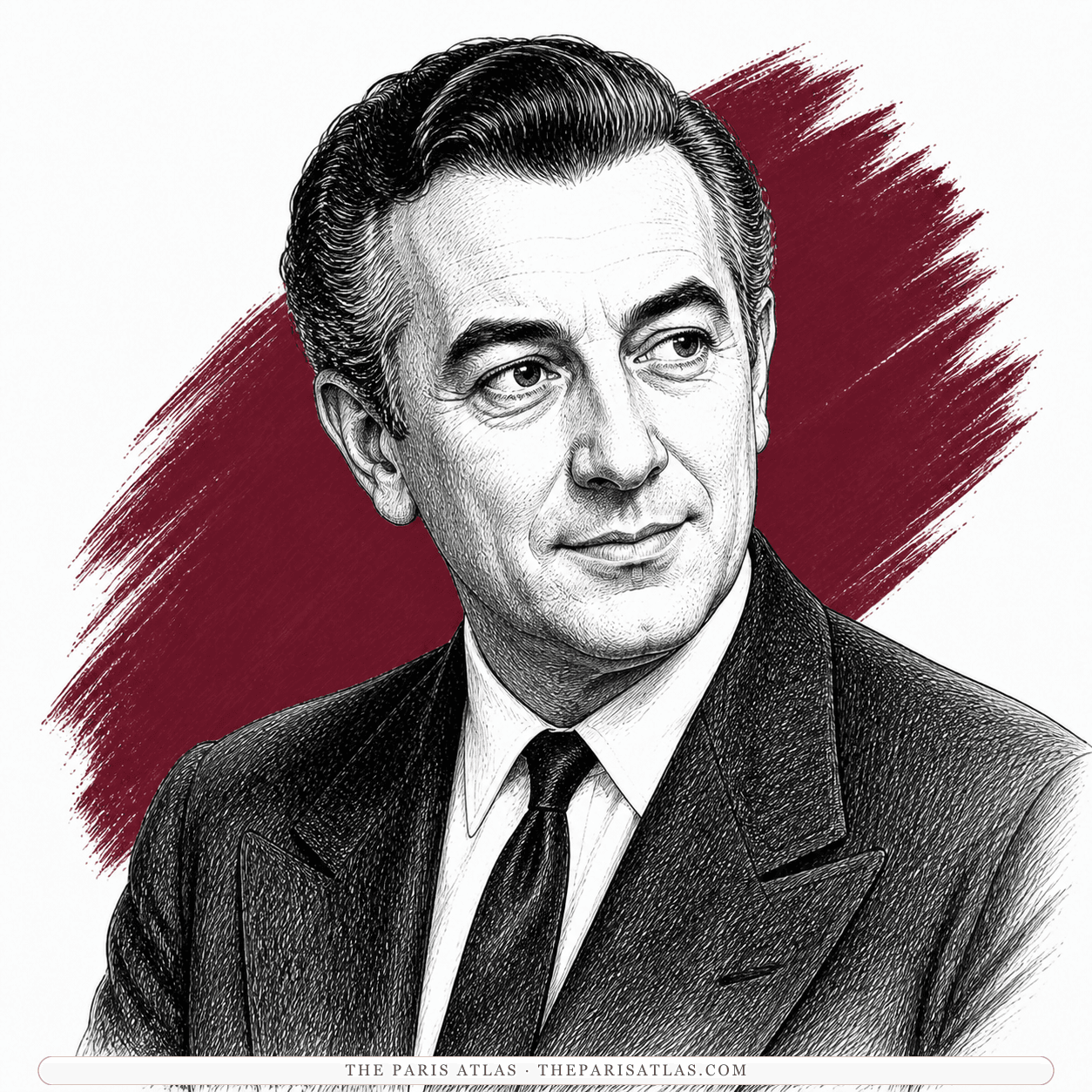 Illustrated portrait of Louis Baruc