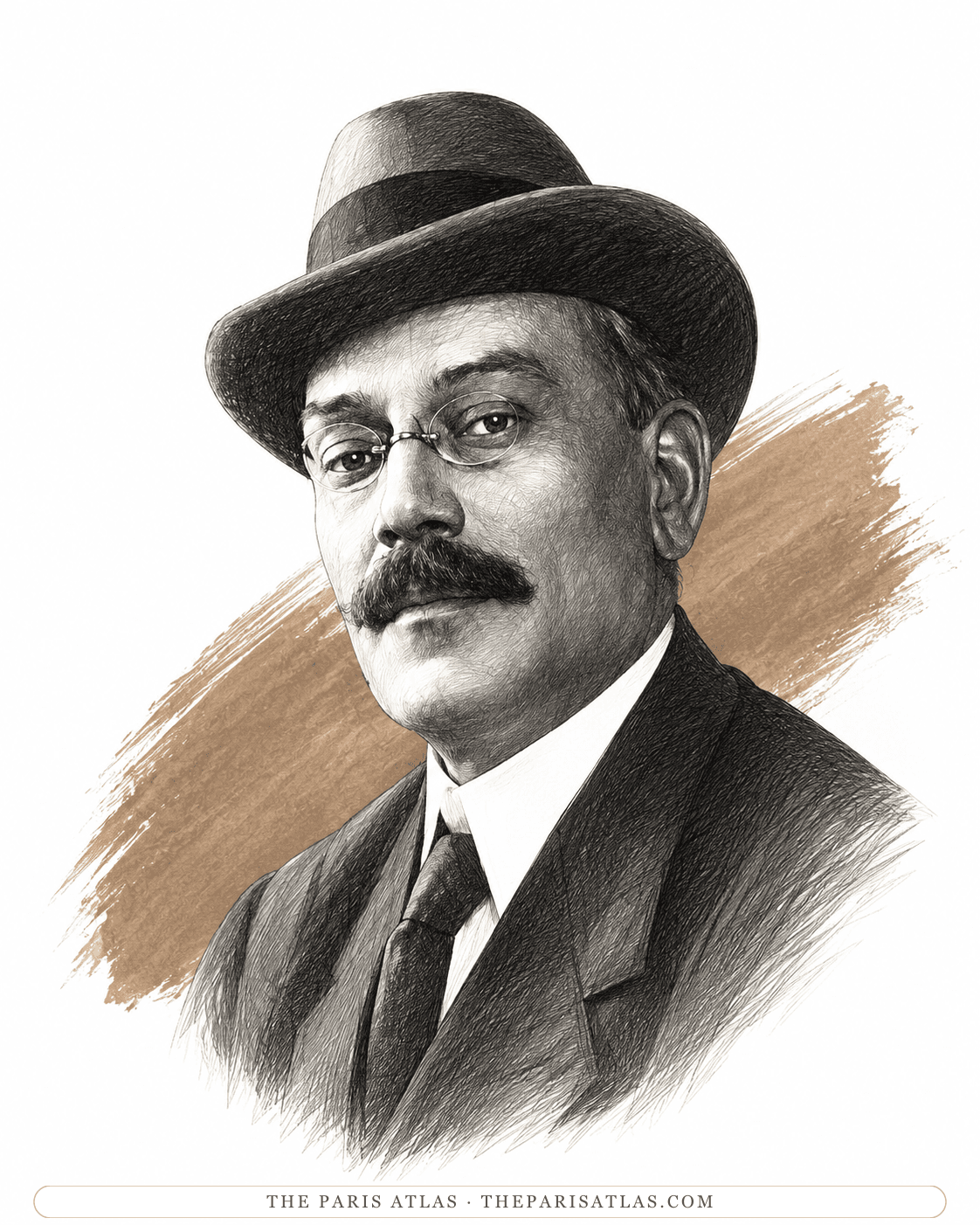 Illustrated portrait of Louis Feuillade