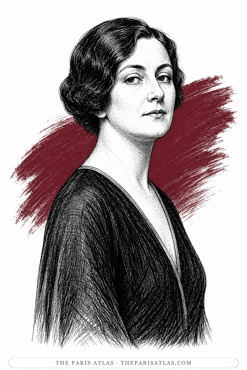 Illustrated portrait of Louise Arensberg