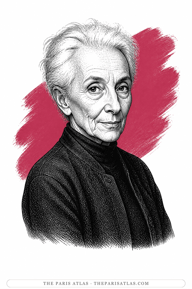 Illustrated portrait of Louise Bourgeois