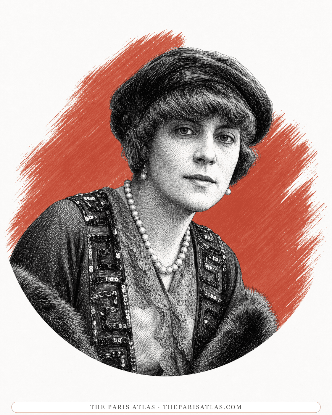 Illustrated portrait of Lucie Delarue-Mardrus