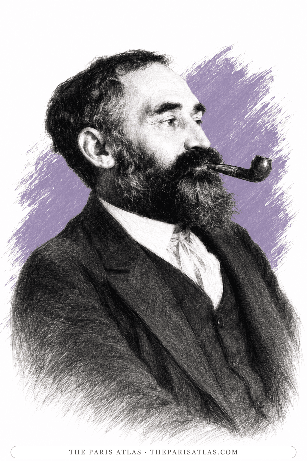 Illustrated portrait of Lucien Pissarro