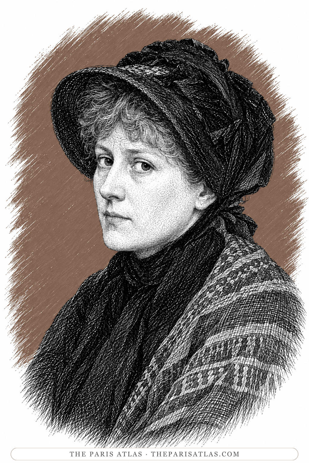 Illustrated portrait of Lydia Cassatt