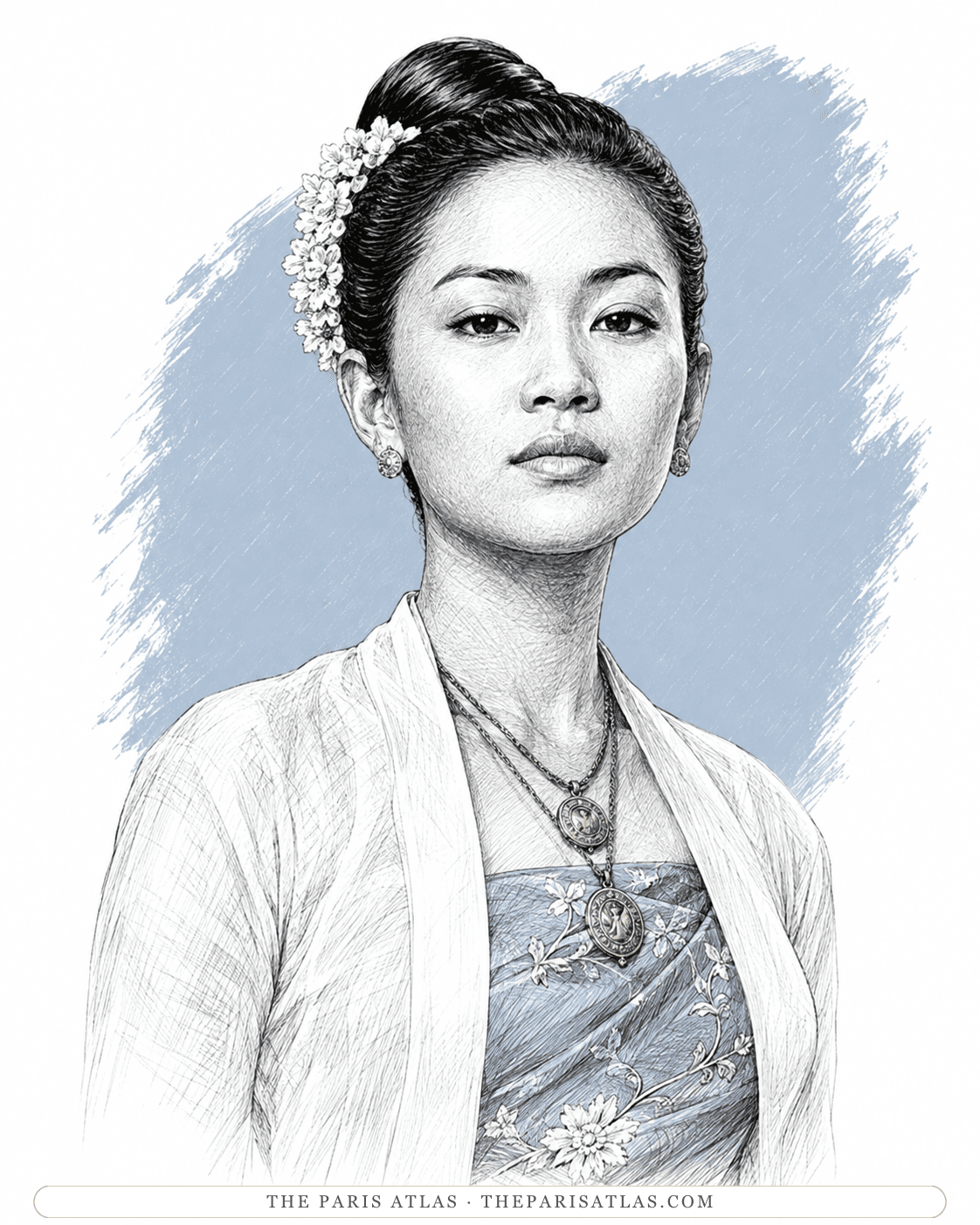 Illustrated portrait of Ma Hla May