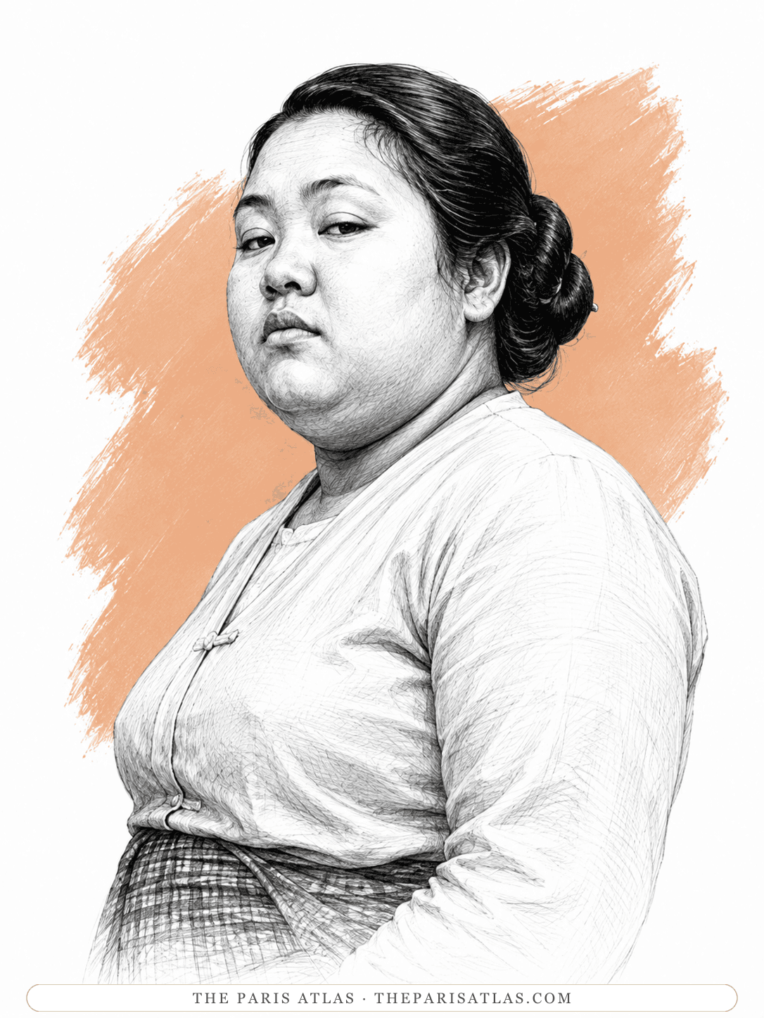 Illustrated portrait of Ma Sein Galay