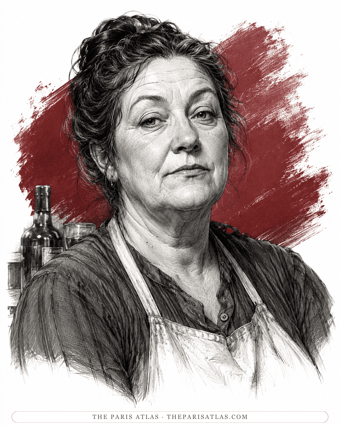 Illustrated portrait of Madame F.