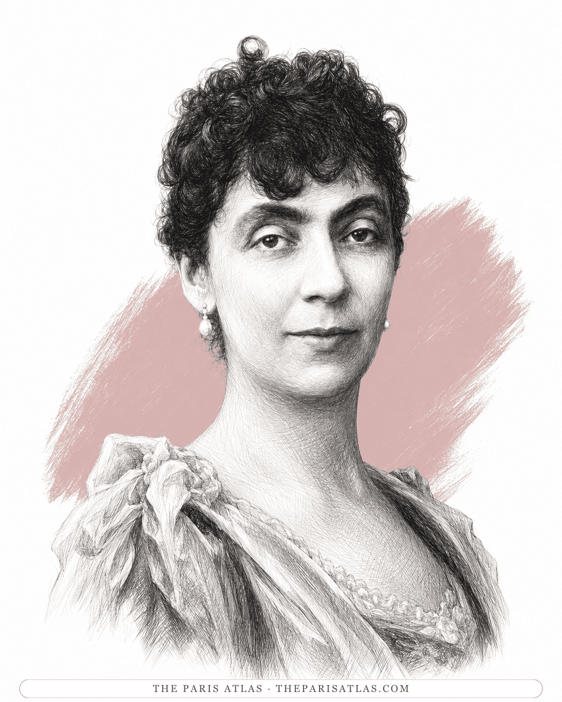 Illustrated portrait of Madeleine Lemaire