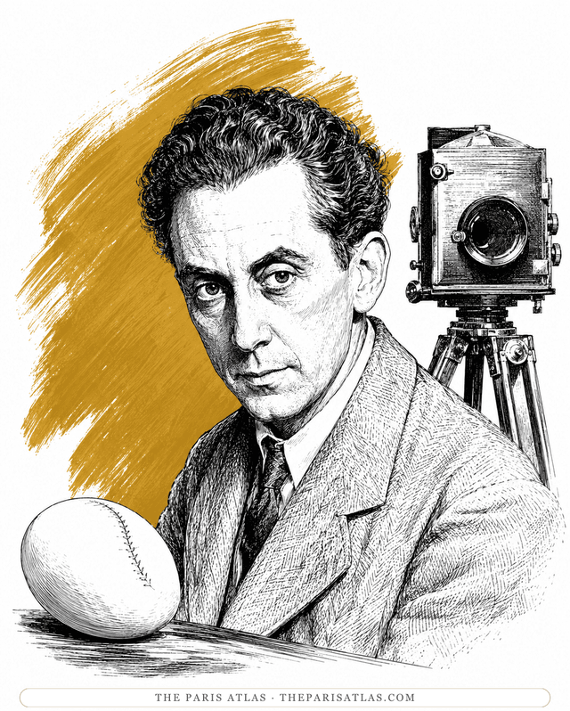 Illustrated portrait of Man Ray
