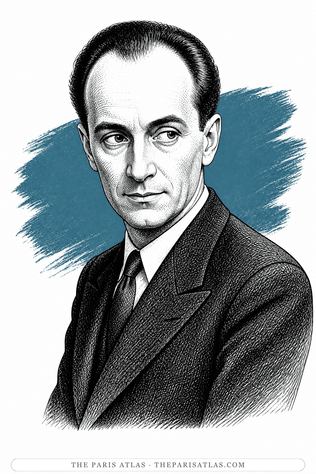 Illustrated portrait of Marc Allégret