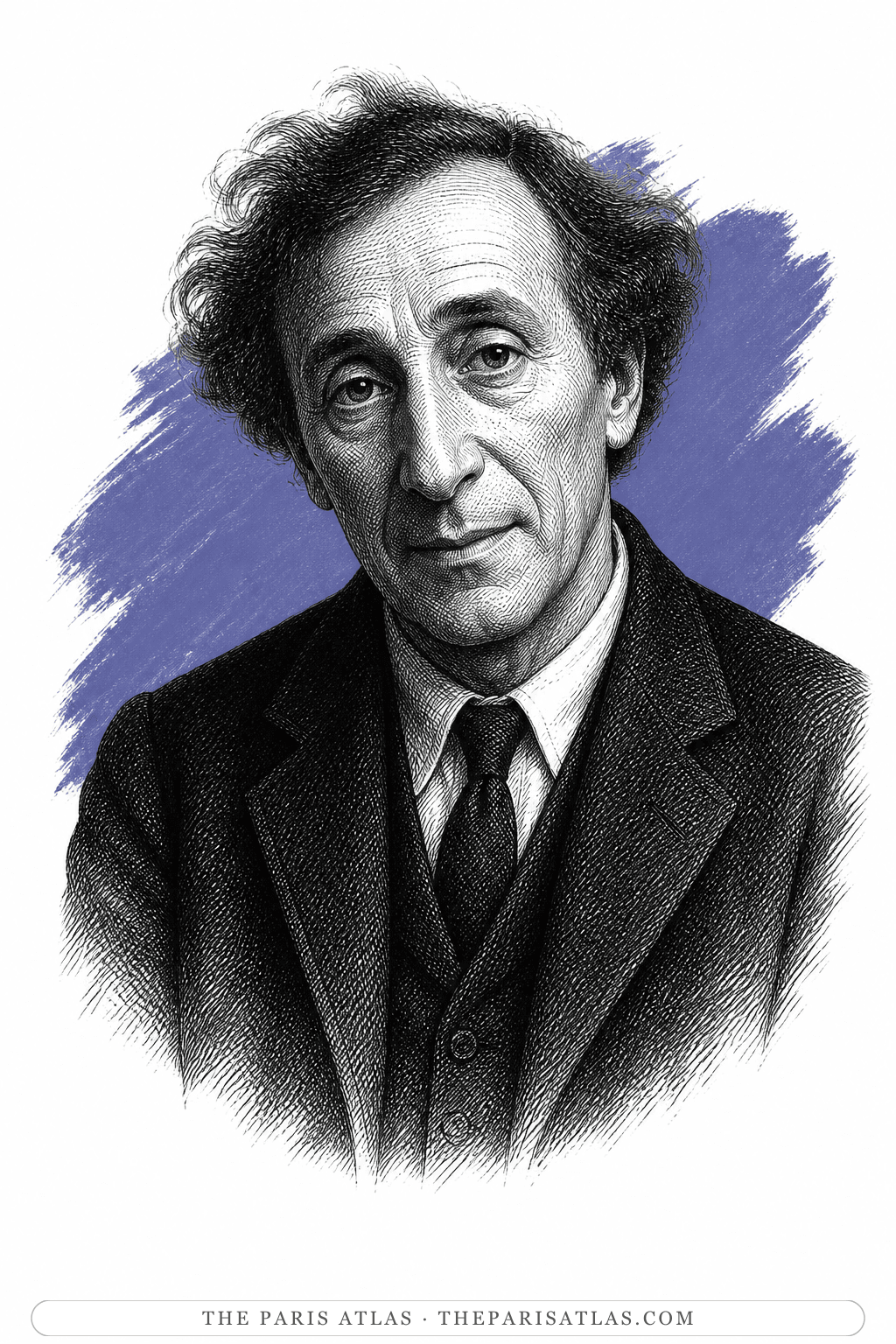 Illustrated portrait of Marc Chagall