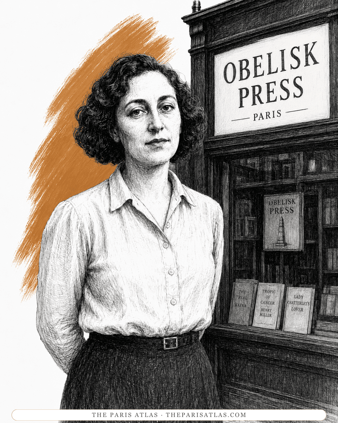 Illustrated portrait of Marcelle Kahane