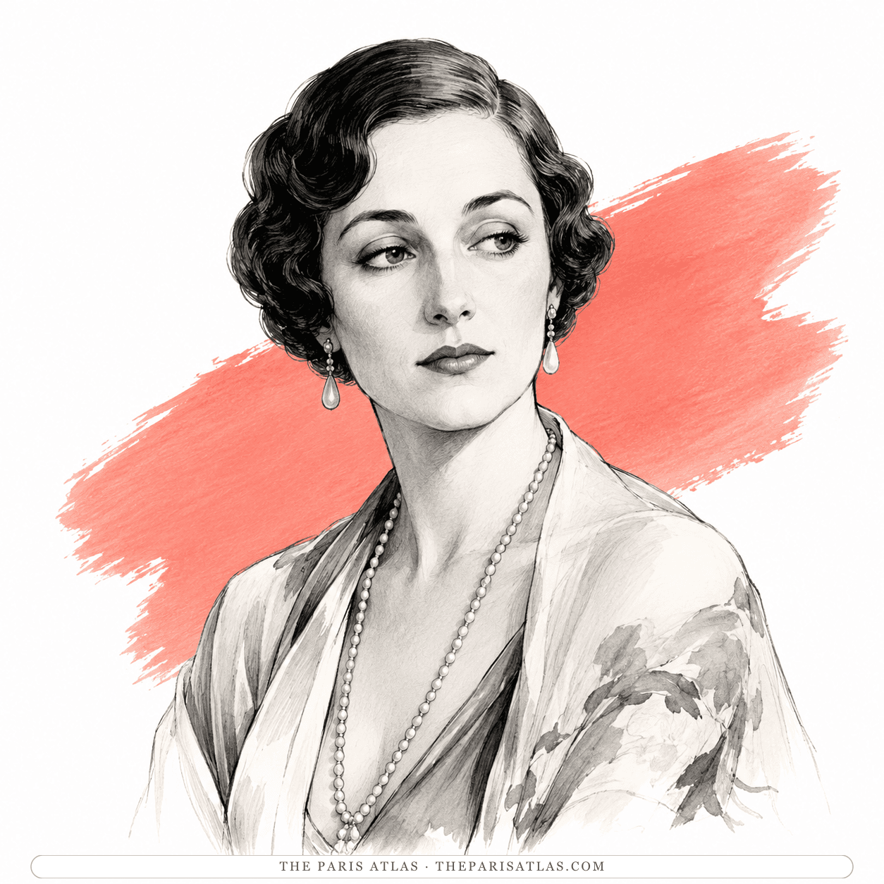 Illustrated portrait of Maria Wallis
