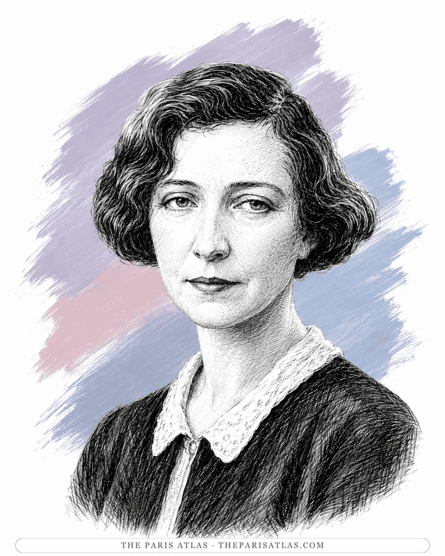Illustrated portrait of Marie Laurencin