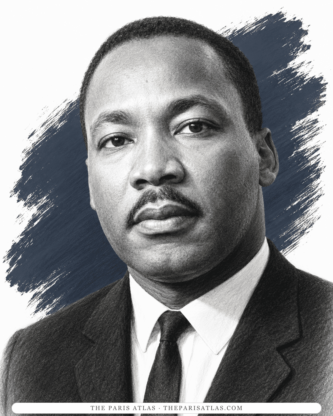 Illustrated portrait of Martin Luther King Jr.